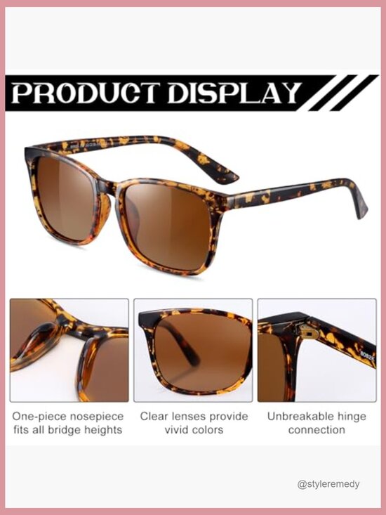 Polarized UV400 Sunglasses, 4 Pairs, Polycarbonate Frame, TAC Lenses main image 7